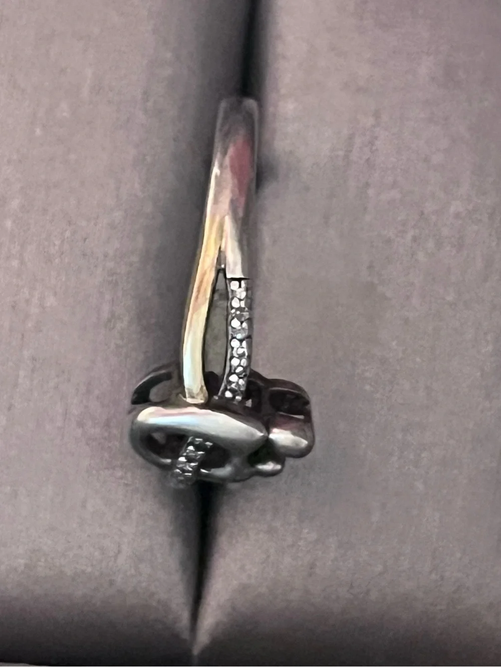 Mother Child Ring 1/20 ct tw Diamond Sterling Silver 10K Gold sz 6.5 2.5g tw